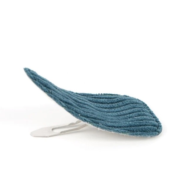 Colorfully Corduroy Blue Hair Clip NWT - Picture 2 of 3